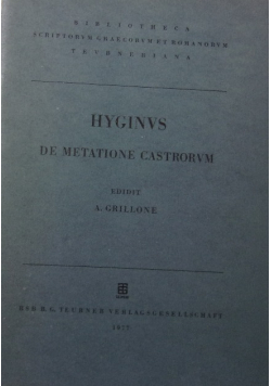 Hyginus De Metatione Castrorum