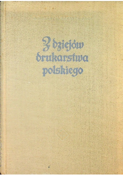 Z dziejów drukarstwa polskiego