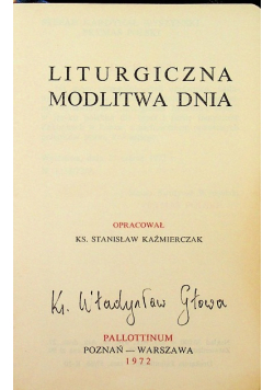 Liturgiczna modlitwa dnia