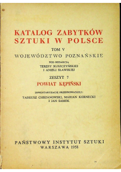 Katalog zabytków sztuki w Polsce tom V Zeszyt 7