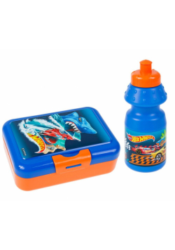 Bidon 350ml + pudełko śniadaniowe Hot Wheels