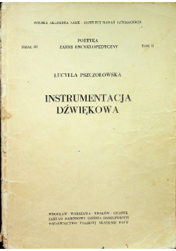 Instrumentacja dźwiękowa