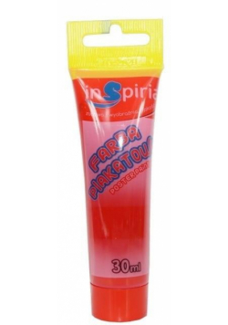 Farba plakatowa w tubie czerwona 30ml (6szt)