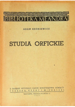 Studia orfickie 1947 r.