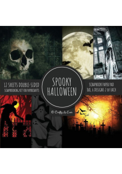 Spooky Halloween Scrapbook Paper Pad 8x8 Scrapbooking Kit for Papercrafts, Cardmaking, Printmaking, DIY Crafts, Holiday Themed, Designs, Borders, Backgrounds, Patterns