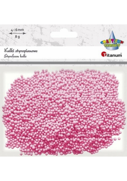 Kulki styropianowe 8g różowe mix 4-6mm