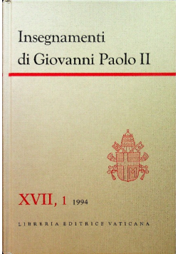 Insegnamenti di Giovanni Paolo II Tom XVII Część 1 1994