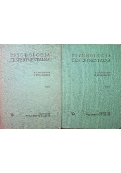 Psychologia eksperymentalna tom 1 i 2