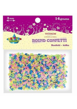 Konfetti okrągłe 14g mix pastelowy
