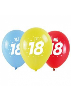 Balony okazjonalne z nadrukiem 18 28cm 3szt