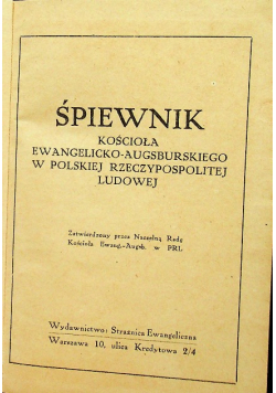 Śpiewnik kościoła ewangelicko - augsburskiego