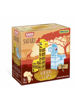 Baby Blocks Safari żyrafa i lama 19 elementów