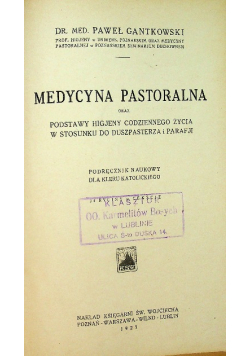 Medycyna pastoralna 1927 r.