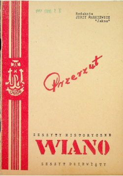 Zeszyty Historyczne WIANO Zeszyt Dziewiąty