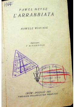 Larrabbiata nowele włoskie 1923 r .