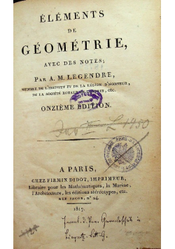 Elements de Geometrie 1817 r.