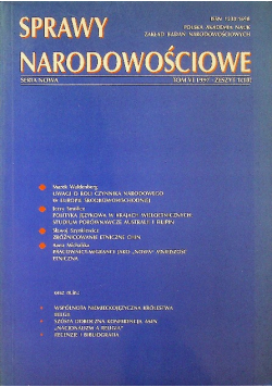 Sprawy narodowościowe tom VI zeszyt 1 / 1997