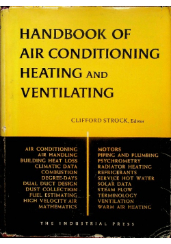 Handbook of air conditioning heating and ventilating