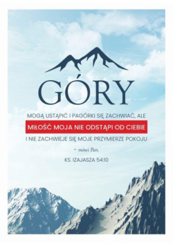 Karnet - Miłość moja nie odstąpi... - góry