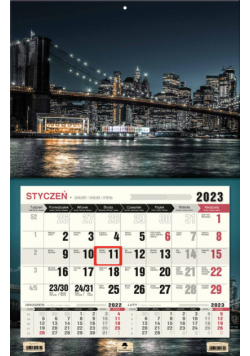 Kalendarz 2023 ścienny jednodzielny 3 XL Miasto