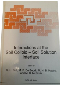 Interactions at the soil colloid soil solution interface