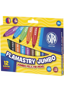 Flamastry Jumbo 12 kolorów ASTRA