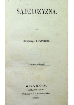 Sądecczyzna 1863 r.