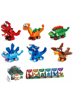 Klocki dinozaury 30el MIX