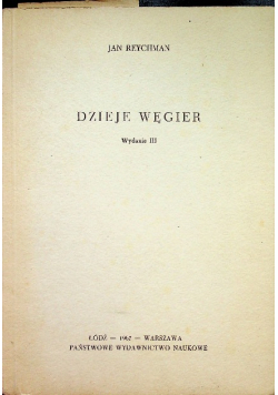 Dzieje Węgier Wydanie III
