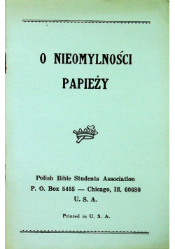 O nieomylności papieża