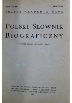 Polski słownik biograficzny tom XXVIII zeszyt 116