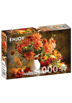 Puzzle 1000 Martwa natura z pomarańczowymi daliami