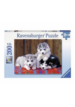 Puzzle 200 Szczenięta husky XXL