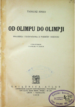 Od Olimpu do Olimpji 1928 r.