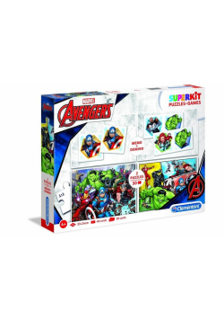 Superkit puzzle 2x30 + memo + domino Avengers