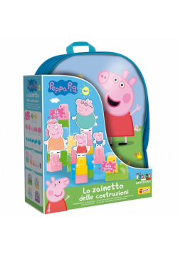 Świnka Peppa - plecak z klockami konstrukcyjnymi