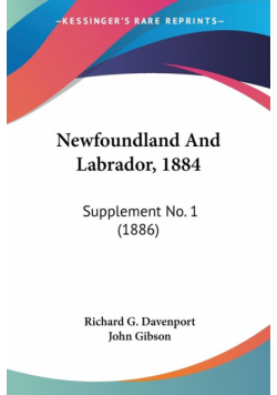 Newfoundland And Labrador, 1884