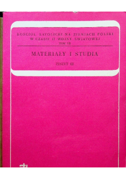 Materiały i studia zeszyt III