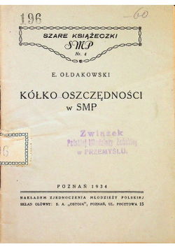 Kółko oszczędności w smp 1934 r.