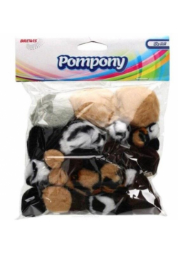 Pompony zwierzęta 54szt
