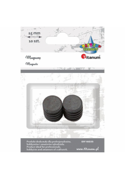 Magnesy okrągłe czarne 15mm 10szt