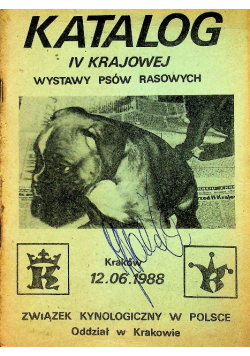Katalog IV krajowej wystawy psów rasowych