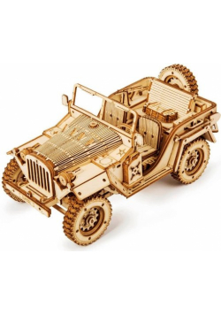 Robotime Drewniane Puzzle 3D Jeep Wojskowy