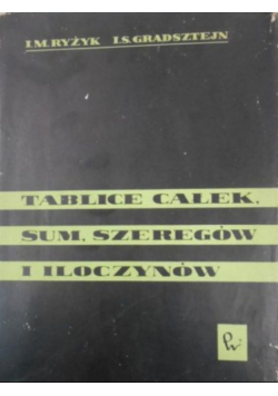 Tablice całek sum szeregów i iloczynów