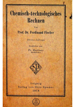 Chemisch-Technologisches Rechnen 1918 r.