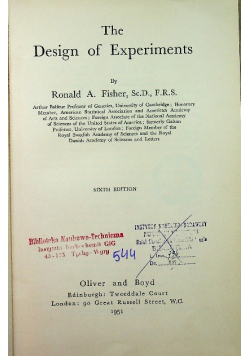 The design of experiments