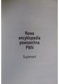 Nowa encyklopedia powszechna PWN: Suplement