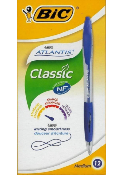 Długopis Atlantis Classic - niebieski (12szt) BIC