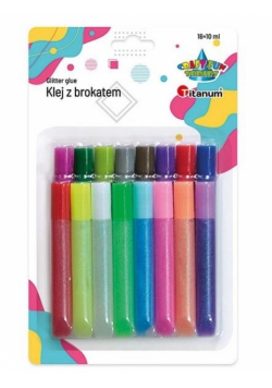 Klej z brokatem 16 kolorów