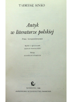 Antyk w literaturze polskiej